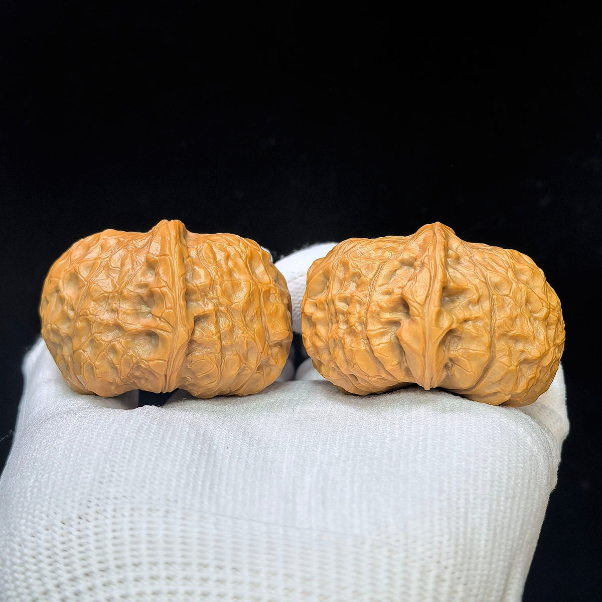 "Flat Pumpkin Dun" Bingxing Nanguadun BJNGD-SY1F4 Low-Profile Wenwan Walnuts Pair | 48.0mm x 44.0mm | BJNGD-SY1F4 - ThePatinaProject