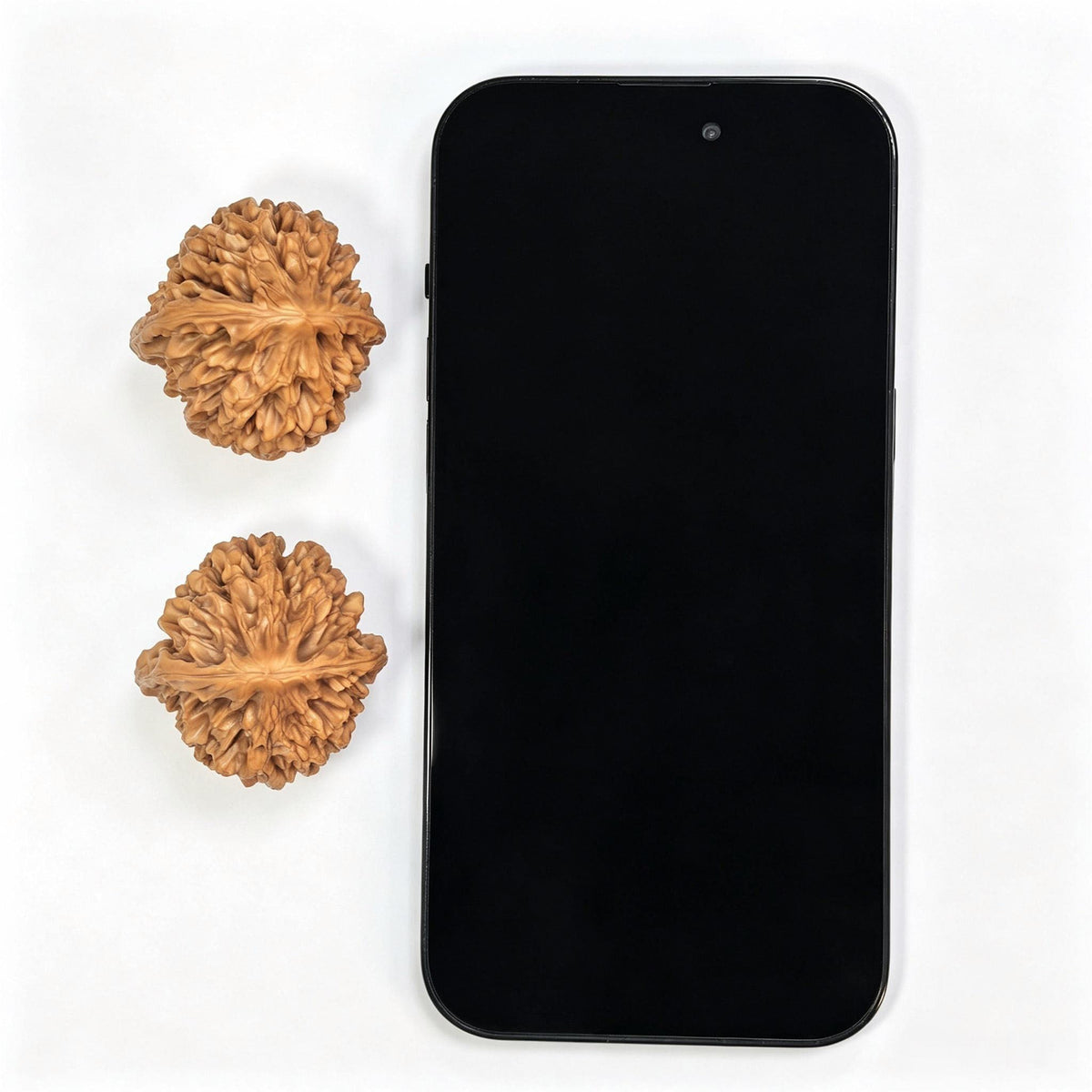 Fortune Mouse Wenwan Walnut Pair – Compact Round Deep-Textured Form | 38.0mm × 38.0mm | ZCS-SY1E8 - ThePatinaProject