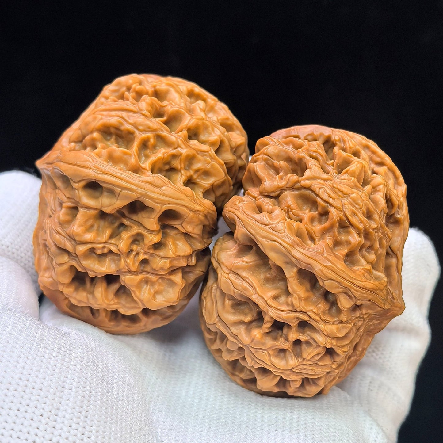 Four-Ribbed "Nine Dragons Sinew" (Jiulongjin Sileng) Scholar Walnuts Pair | 43.0mm x 52.0mm | Massive Deep-Belly Geometry | Collector Grade Masterpiece | Stock ID: JLJ4N-1001E - ThePatinaProject
