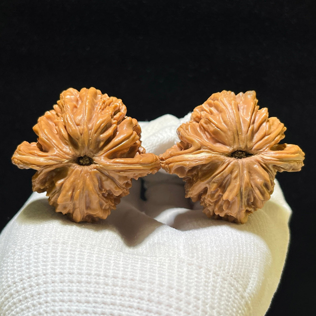 "Four-Story Tower" Sizuolou Wenwan Walnuts (Pair) | 42.0mm x 38.0mm | Stock ID: SZL-1109 - ThePatinaProject