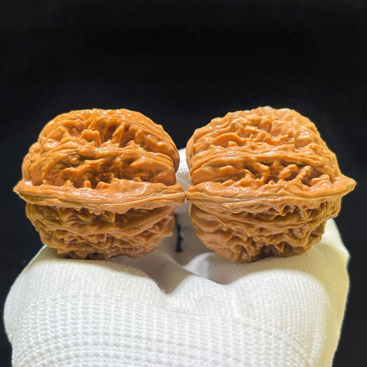 "Four-Story Tower" Sizuolou Wenwan Walnuts (Pair) | 42.0mm x 38.0mm | Stock ID: SZL-1109 - ThePatinaProject