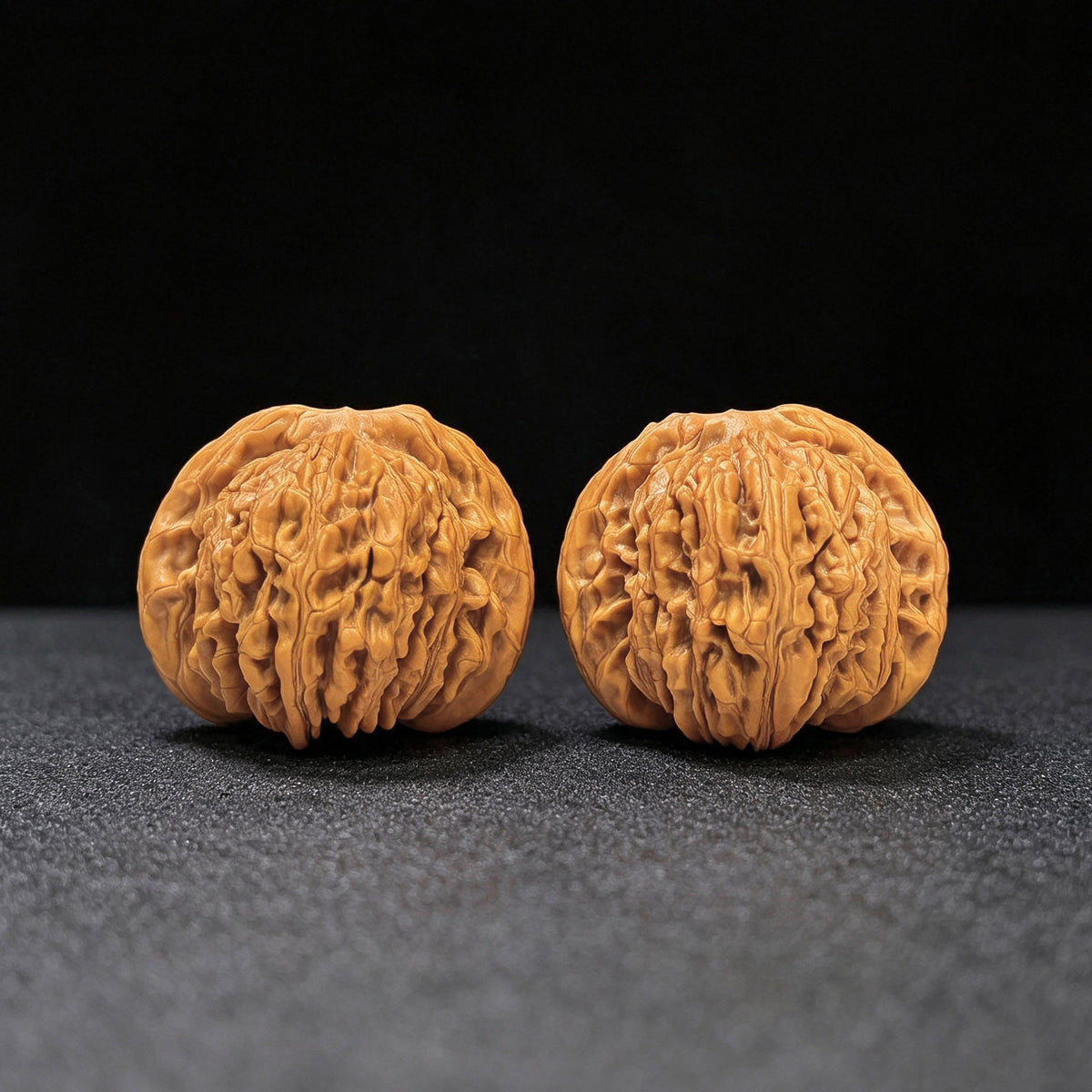 "Four-Tower Lionhead" Sizuelou Lionhead SZL-SY1C5 Low-Profile Wenwan Walnuts Pair | 47.0mm x 44.0mm | SZL-SY1C5 - ThePatinaProject
