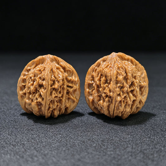 “Four Towers” Sizoulou Wenwan Walnut Pair | Broad-Shouldered Classic Form | 43.0mm × 39.0mm | SZL-1604 - ThePatinaProject