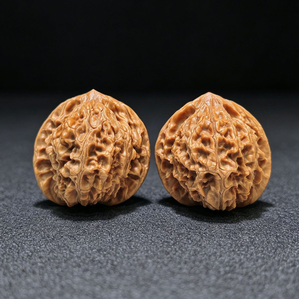 "Golden Kylin" Jinqilin Wenwan Walnuts (Pair) | 41.0mm x 38.0mm | Stock ID: JQL-1403 - ThePatinaProject