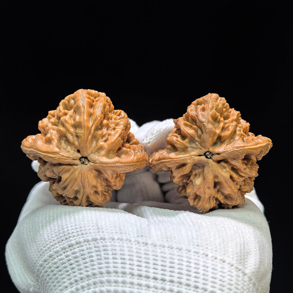 "Golden Noble" Jin Gongzi JGZ-1601 Low-Profile Wenwan Walnuts Pair | 40.0mm x 39.0mm | JGZ-1601 - ThePatinaProject