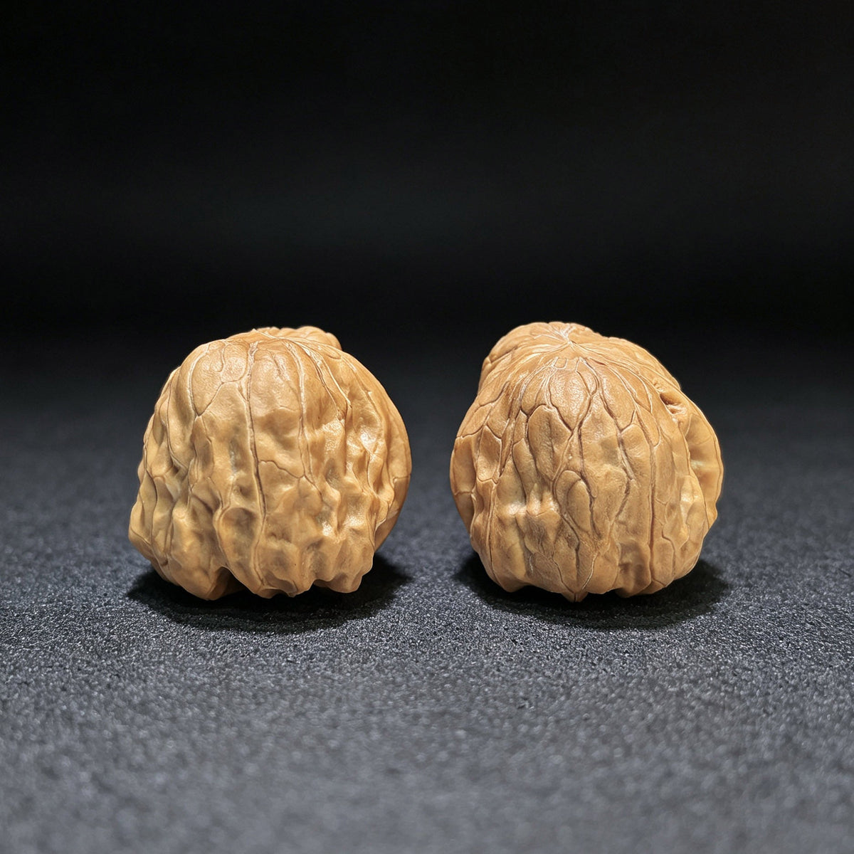 "Golden Toad Vessel" Jinchanzun JCZ-1601 Low-Profile Wenwan Walnuts Pair | 29.0mm x 34.0mm | JCZ-1601 - ThePatinaProject
