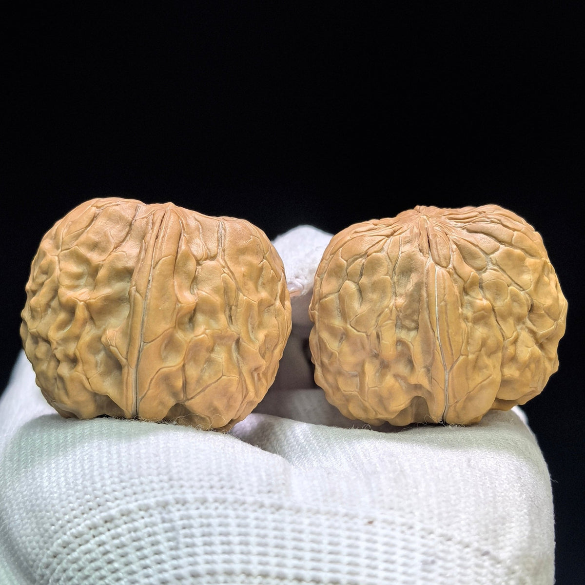 "Golden Toad Vessel" Jinchanzun JCZ-1602 Low-Profile Wenwan Walnuts Pair | 35.0mm x 38.0mm | JCZ-1602 - ThePatinaProject