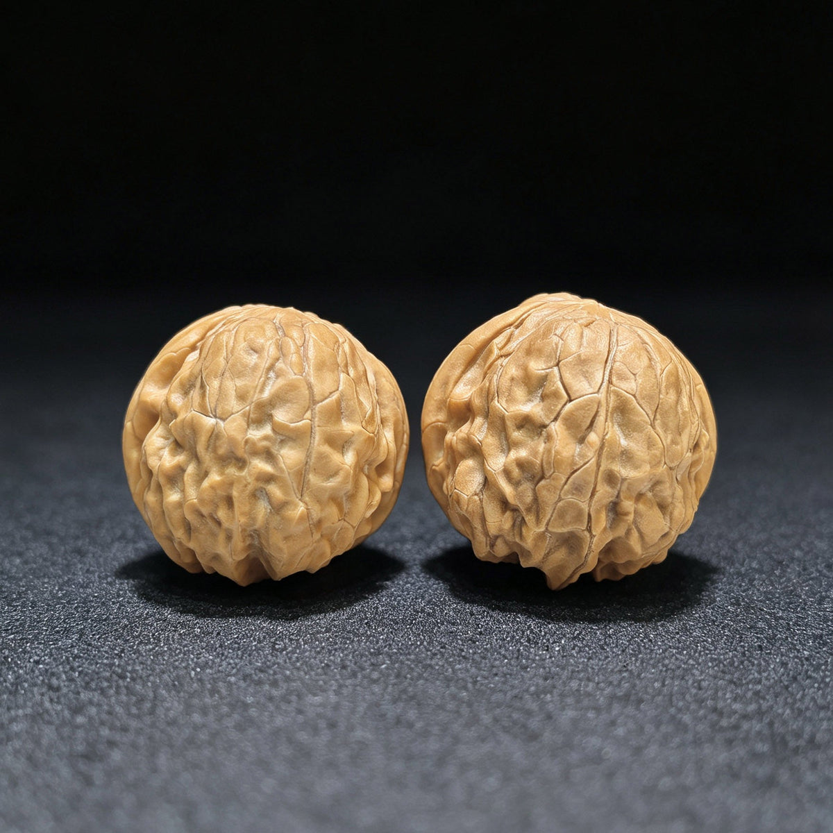 "Golden Toad Vessel" Jinchanzun JCZ-1602 Low-Profile Wenwan Walnuts Pair | 35.0mm x 38.0mm | JCZ-1602 - ThePatinaProject