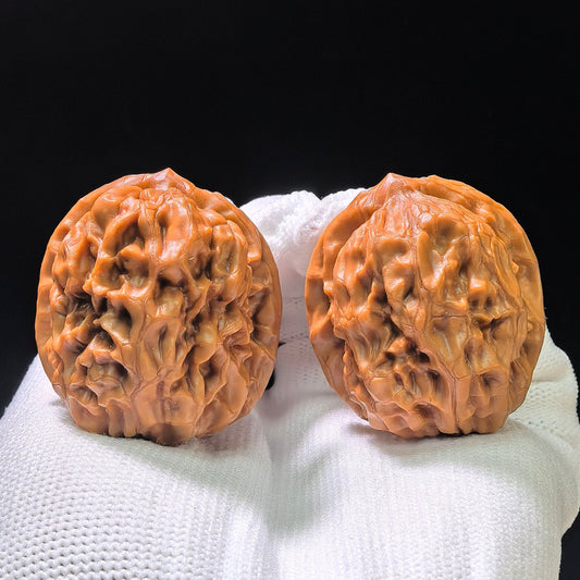"Golf Ball" Gaoerfu Low-Profile Wenwan Walnuts Pair | 34.0mm x 37.0mm | GEF-1101 - ThePatinaProject