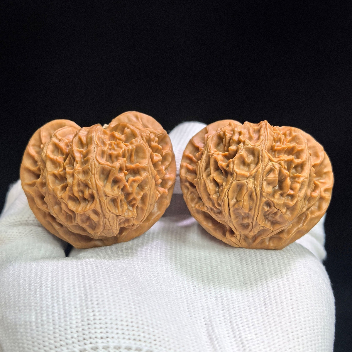 Grand Palace Lantern Wenwan Walnut Pair — 44.0mm x 40.0mm | DGD-17B9C - ThePatinaProject