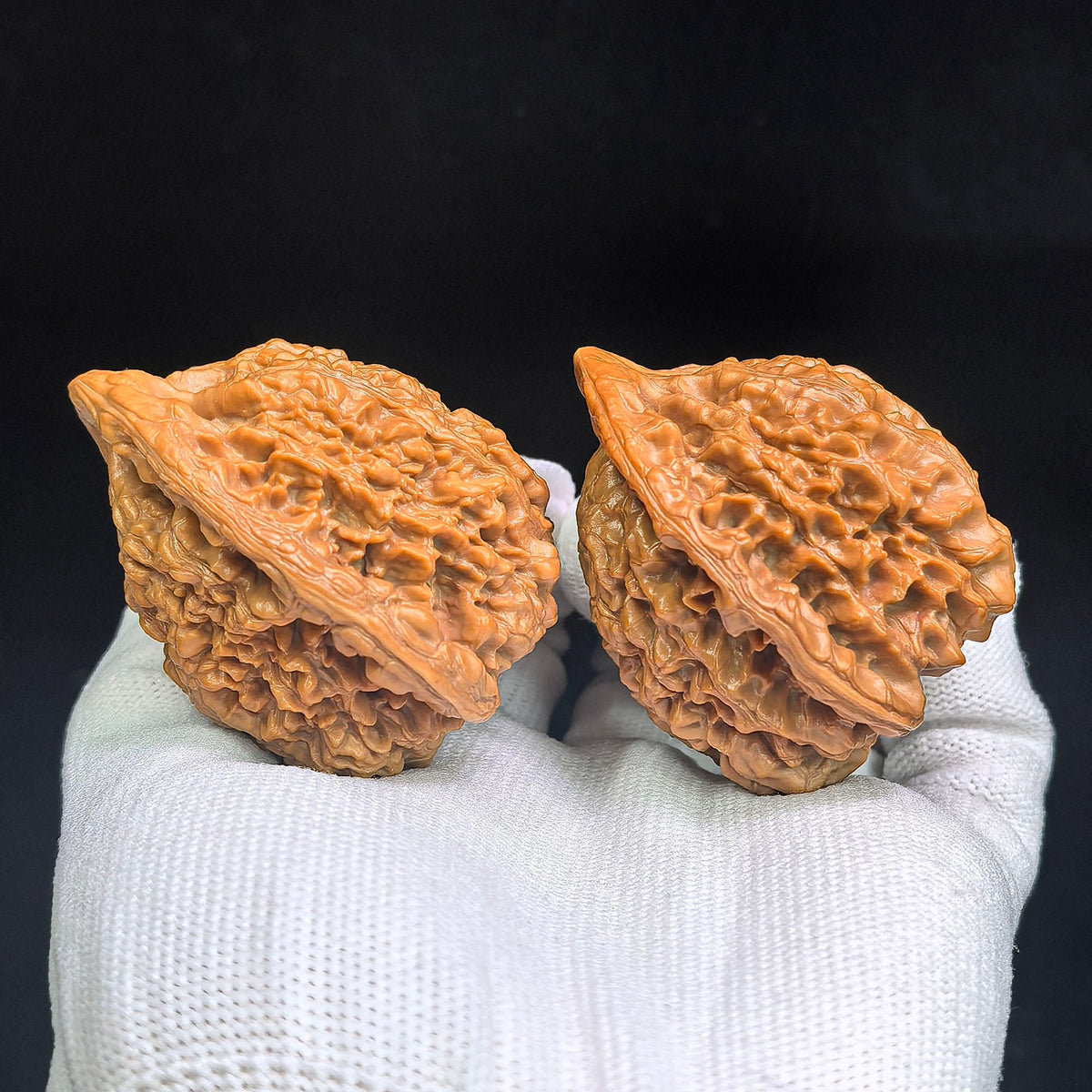 "Guan Mao Wu Gui Bei / Official Hat Turtle Back" Heirloom Collection Wenwan Walnuts Pair | 47.0mm x 41.0mm | GMWB-C1C6E - ThePatinaProject