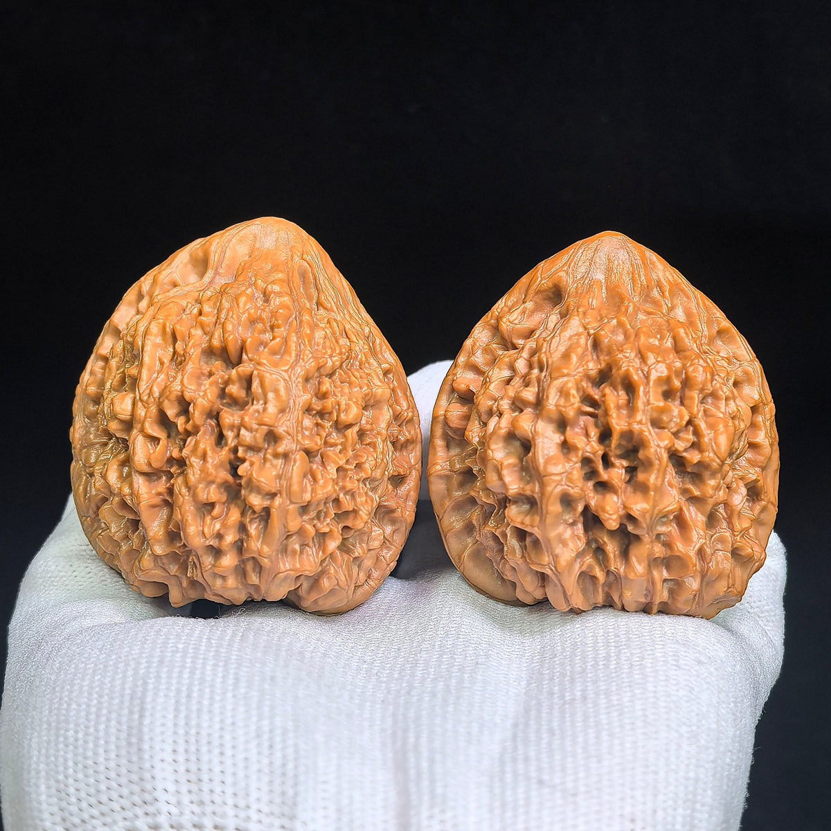 "Guan Mao Wu Gui Bei / Official Hat Turtle Back" Heirloom Collection Wenwan Walnuts Pair | 47.0mm x 41.0mm | GMWB-C1C6E - ThePatinaProject