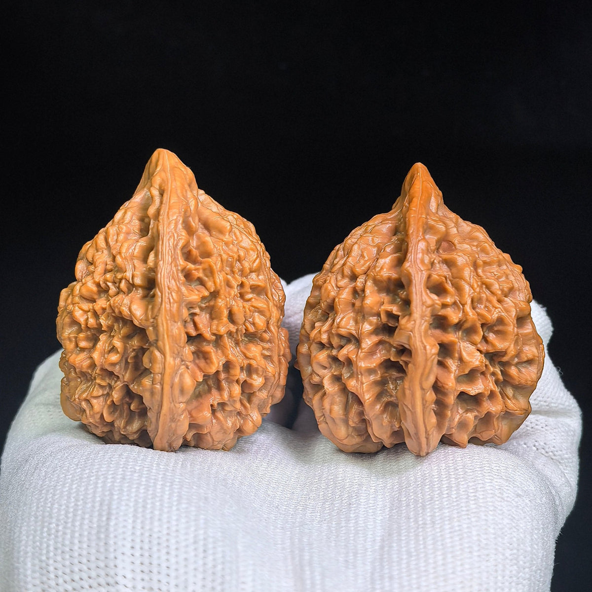 "Guan Mao Wu Gui Bei / Official Hat Turtle Back" Heirloom Collection Wenwan Walnuts Pair | 47.0mm x 41.0mm | GMWB-C1C6E - ThePatinaProject