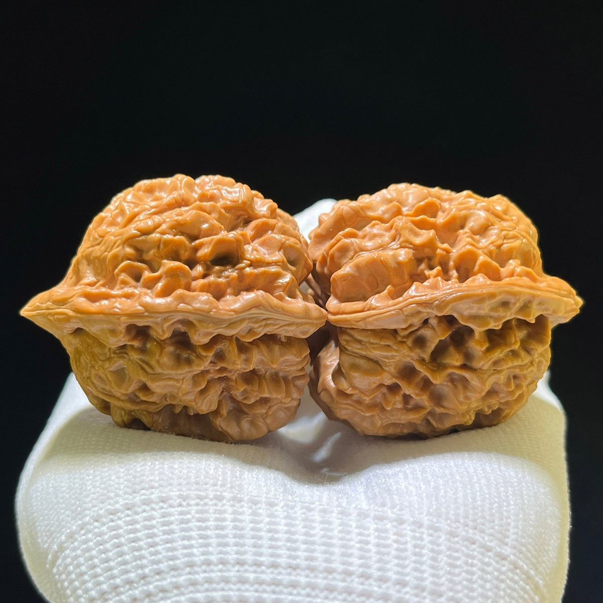 Guanmao Lion Head (Official Hat Lineage) Scholar Walnuts Pair | 46.0mm x 40.0mm | Stock ID: GM-1101 - ThePatinaProject