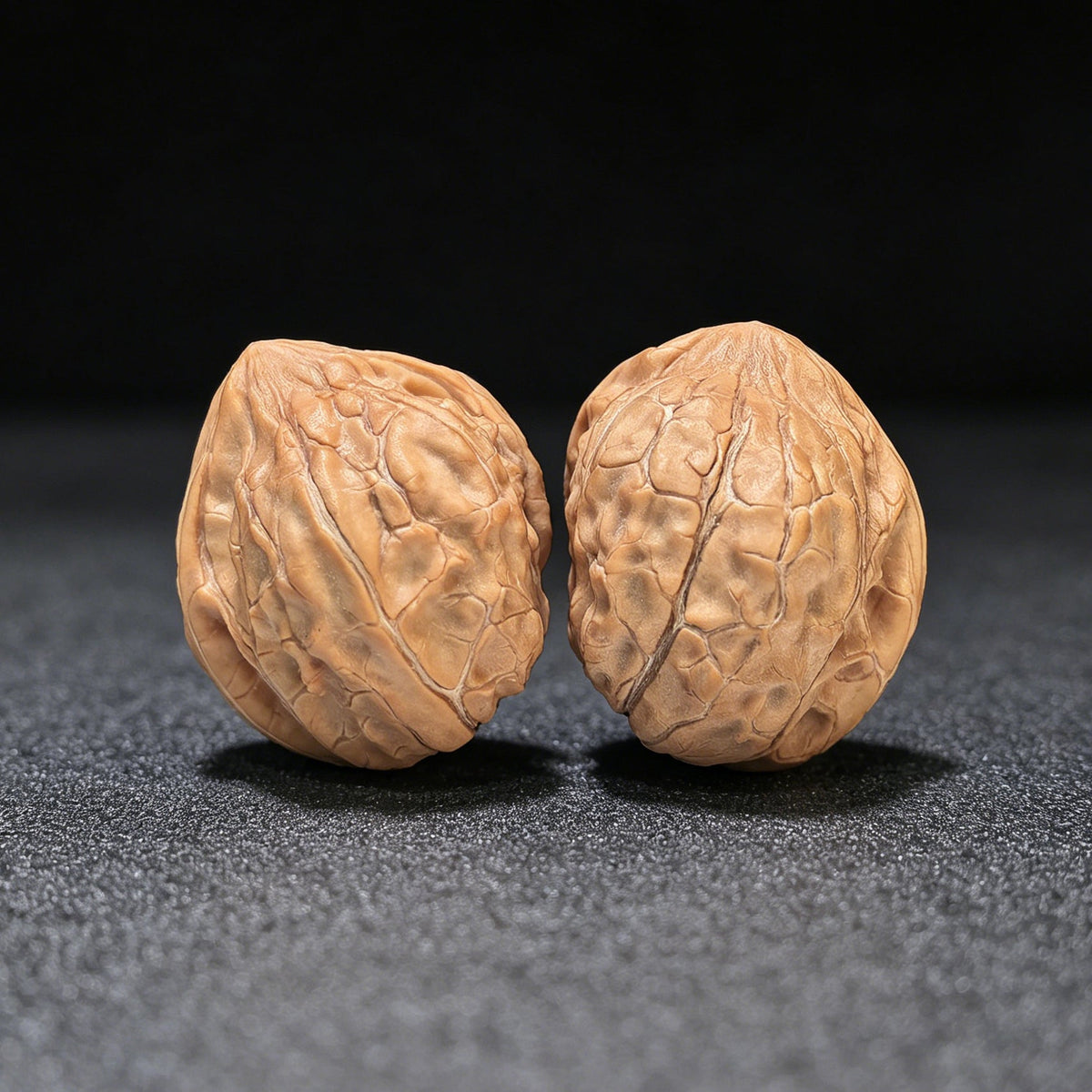 Guijiawen Banbi (Turtle Shell Half-Wall) Scholar Walnuts Pair | 32.0mm x 37.0mm | Stock ID: GJWBB-401E - ThePatinaProject