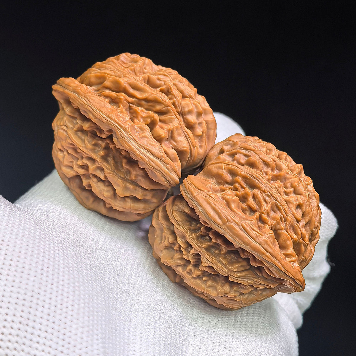 "Han Gao Lou Wu Gui Bei / Han High-Tower Turtle Back" Heirloom Collection Wenwan Walnuts Pair | 40.0mm x 41.0mm | HGLB-C1C2E - ThePatinaProject