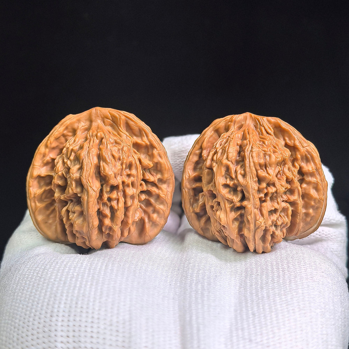 "Han Gao Lou Wu Gui Bei / Han High-Tower Turtle Back" Heirloom Collection Wenwan Walnuts Pair | 40.0mm x 41.0mm | HGLB-C1C2E - ThePatinaProject