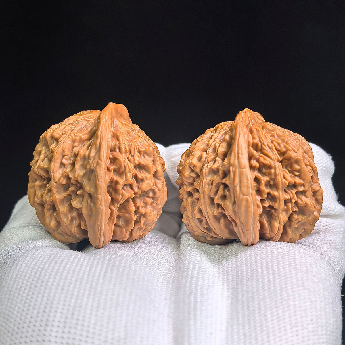 "Han Gao Lou Wu Gui Bei / Han High-Tower Turtle Back" Heirloom Collection Wenwan Walnuts Pair | 40.0mm x 41.0mm | HGLB-C1C2E - ThePatinaProject