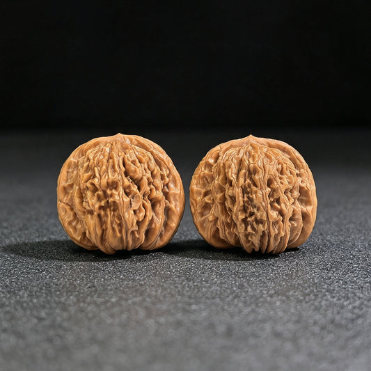"Han High Tower" Hangao Lou HGL-SY1A3 Low-Profile Wenwan Walnuts Pair | 39.0mm x 34.0mm | HGL-SY1A3 - ThePatinaProject