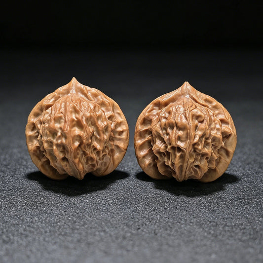 "High Apex Tutu" Gaojian Tutu Wenwan Walnuts Pair | 41.0mm x 39.0mm | TT-1551C - ThePatinaProject