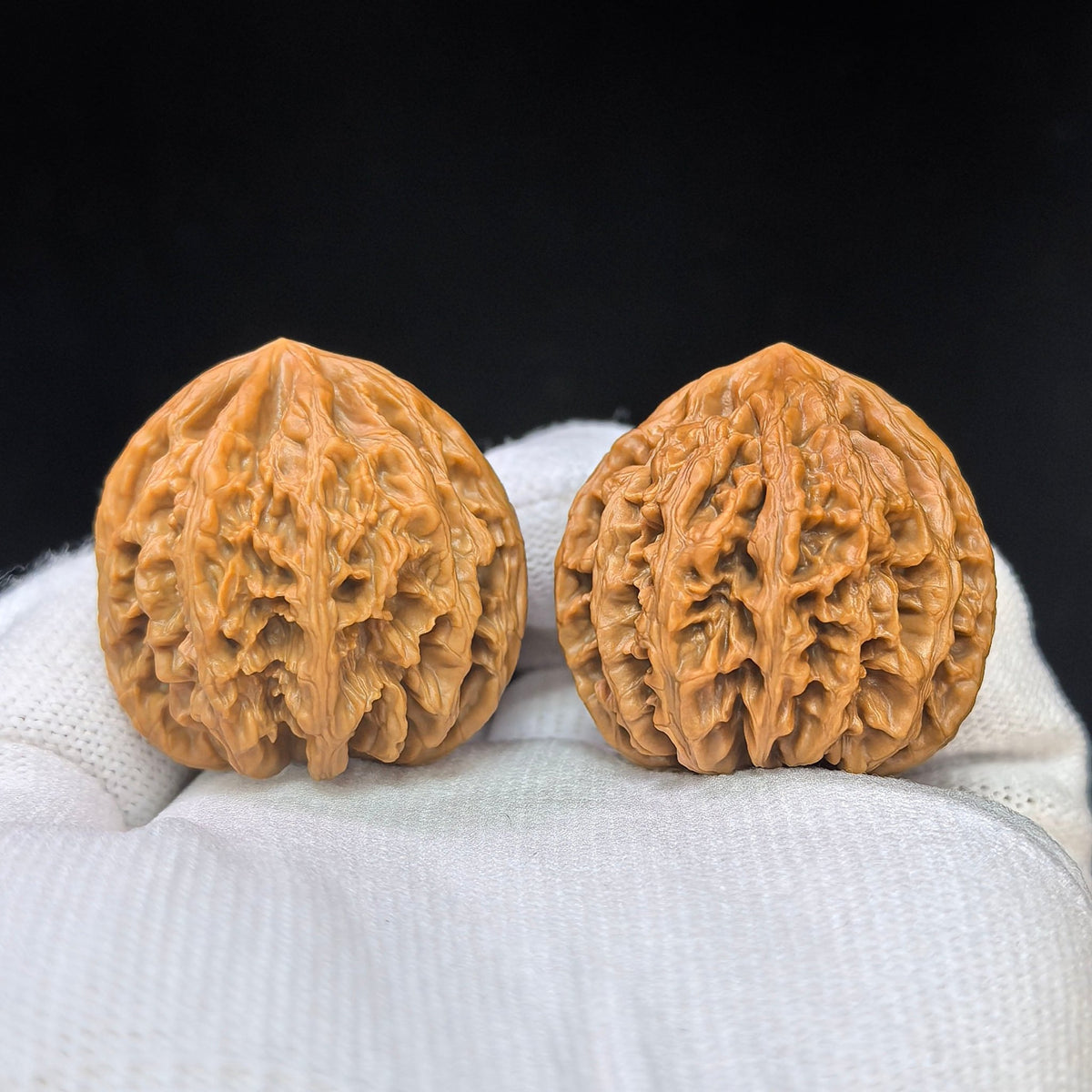 "Holy Flame Medallion / Sheng Huo Ling" Heirloom Collection Wenwan Walnuts Pair | 33.0mm x 31.0mm | SHL-SY1F7 - ThePatinaProject
