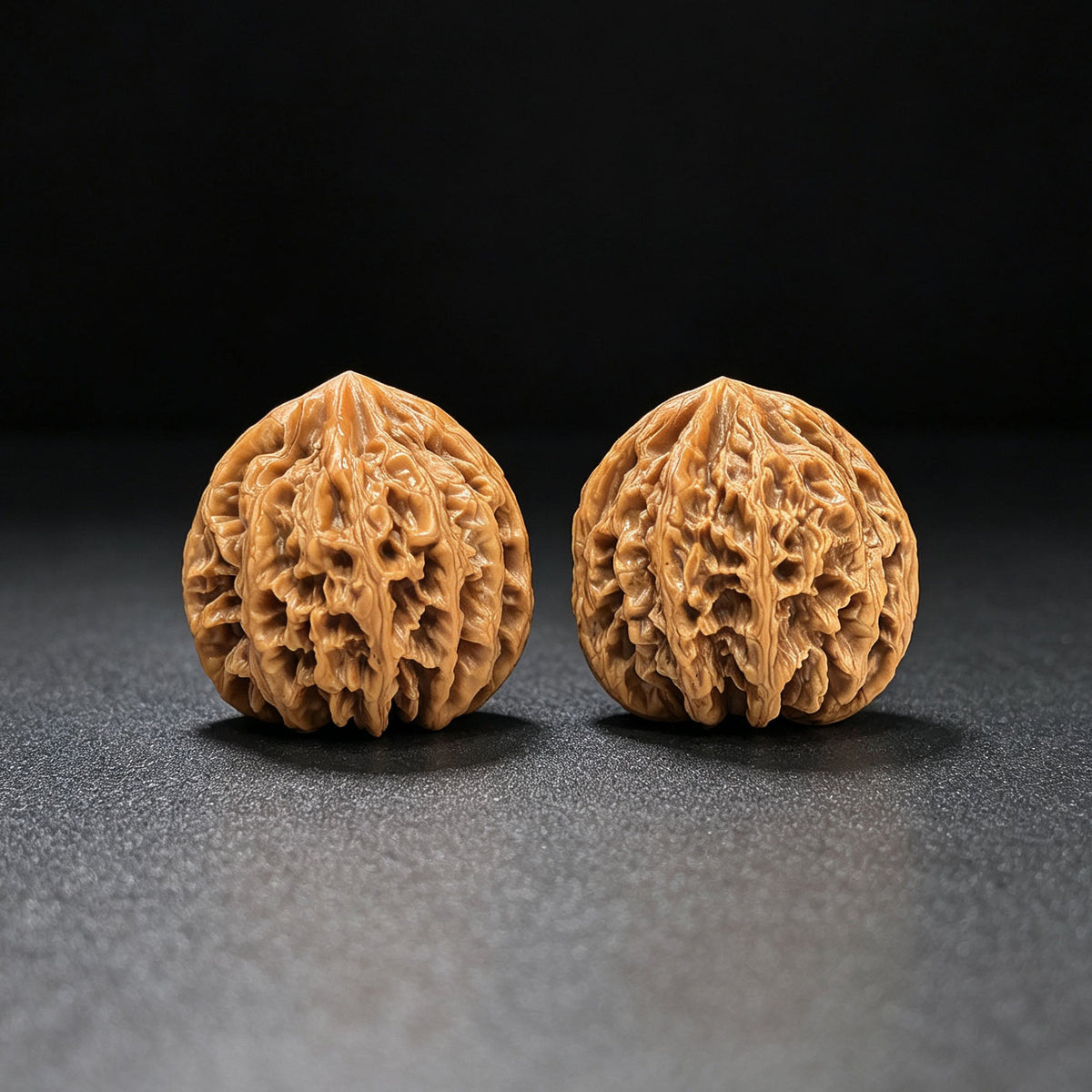 "Holy Flame Medallion / Sheng Huo Ling" Heirloom Collection Wenwan Walnuts Pair | 33.0mm x 31.0mm | SHL-SY1F7 - ThePatinaProject