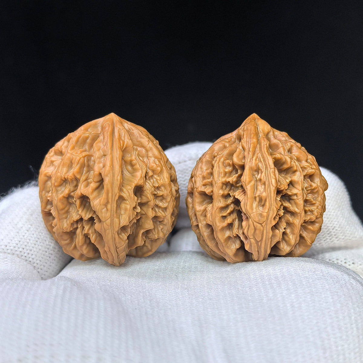 "Holy Flame Medallion / Sheng Huo Ling" Heirloom Collection Wenwan Walnuts Pair | 33.0mm x 31.0mm | SHL-SY1F7 - ThePatinaProject