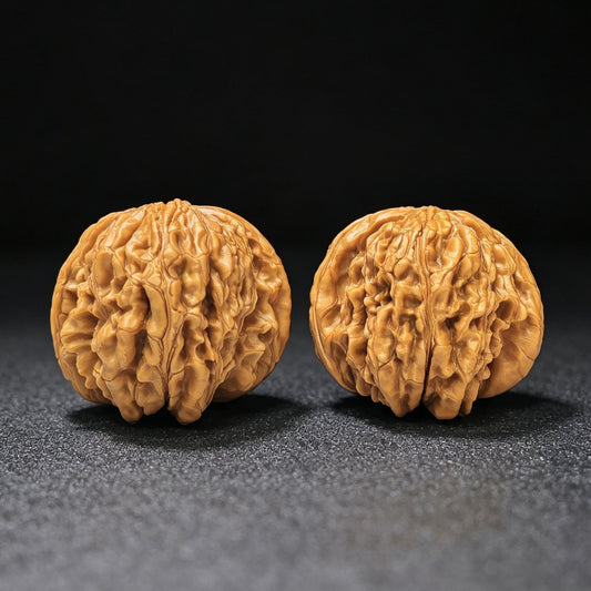 "Hua Kun Dragon" Huakunlong HKL-17E3 Low-Profile Wenwan Walnuts Pair | 47.0mm x 49.0mm | HKL-17E3 - ThePatinaProject