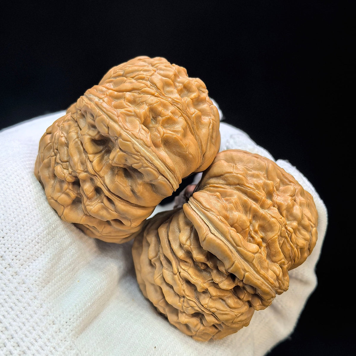 "Huakun Dragon" Huakunlong Low-Profile Wenwan Walnuts Pair | 50.0mm x 50.0mm | HKL-1504C - ThePatinaProject