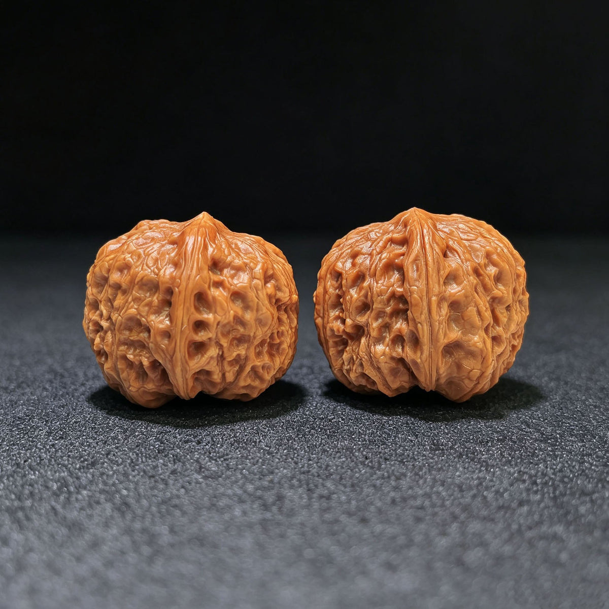 "Huangsongyu" (Huang Song Yu) Wild Niche Scholar Walnuts Pair | Compact 31.0mm x 35.0mm | Deep-Belly Pocket Format | Stock ID: HSY-1101 - ThePatinaProject