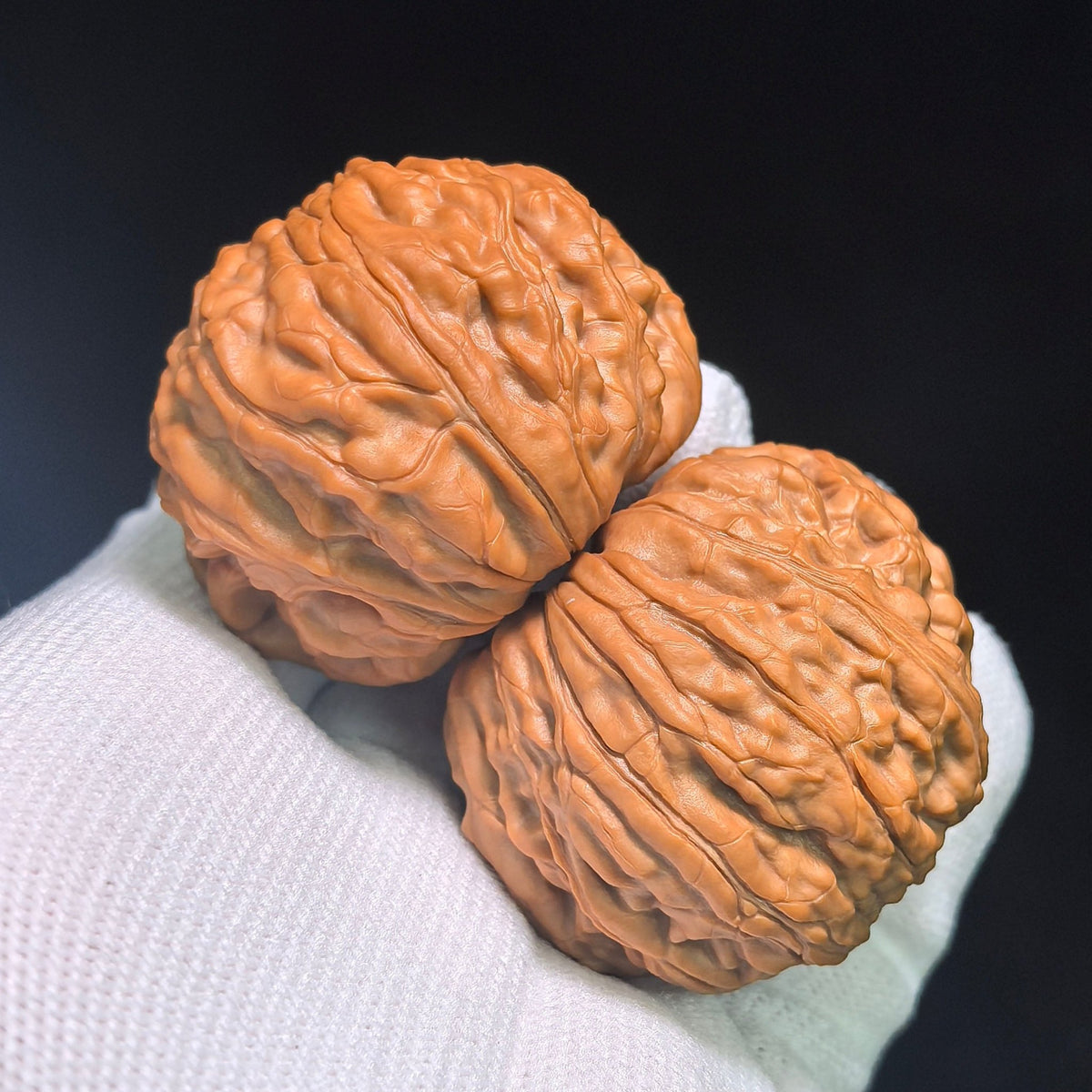 "Iron Hammer Treasure Bowl Snake Head" TieChui JuBaoPan SheTou TCJBP-CG1B1E Wenwan Walnuts Collector Pair | 41.0mm x 29.0mm | Stock ID: TCJBP-CG1B1E - ThePatinaProject