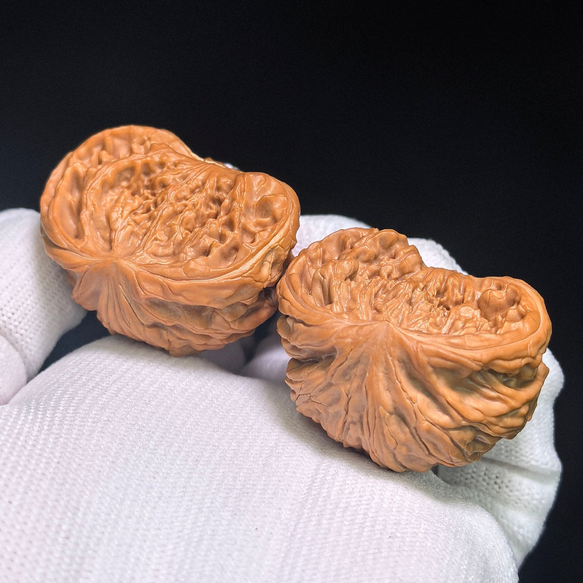 "Iron Hammer Treasure Bowl Snake Head" TieChui JuBaoPan SheTou TCJBP-CG1B1E Wenwan Walnuts Collector Pair | 41.0mm x 29.0mm | Stock ID: TCJBP-CG1B1E - ThePatinaProject