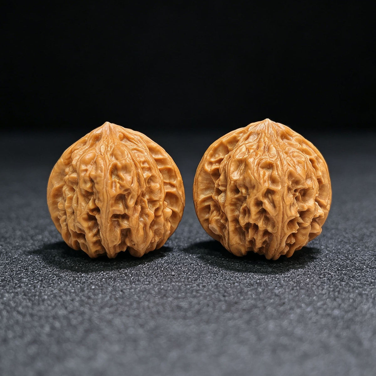 "Jiulong Valley" Jiulongyu Wenwan Walnuts (Pair) | 38.0mm x 38.0mm | Stock ID: JLY-1501C - ThePatinaProject