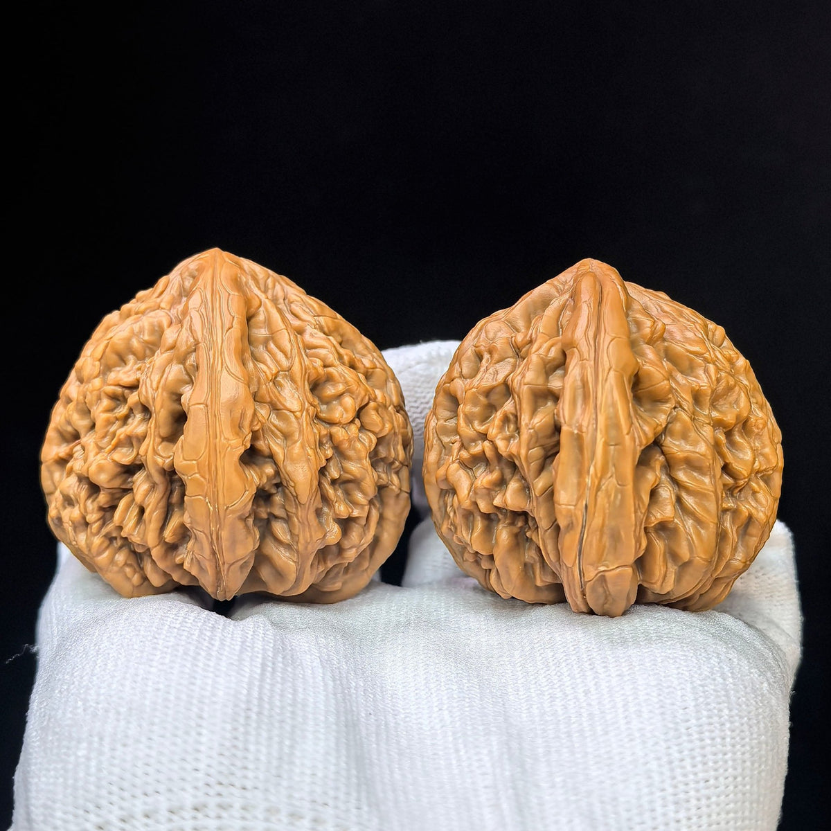 "Jixian Tiger Head King" Jixian Hutouwang JSHTW-SY1F1 Low-Profile Wenwan Walnuts Pair | 43.0mm x 45.0mm | JSHTW-SY1F1 - ThePatinaProject