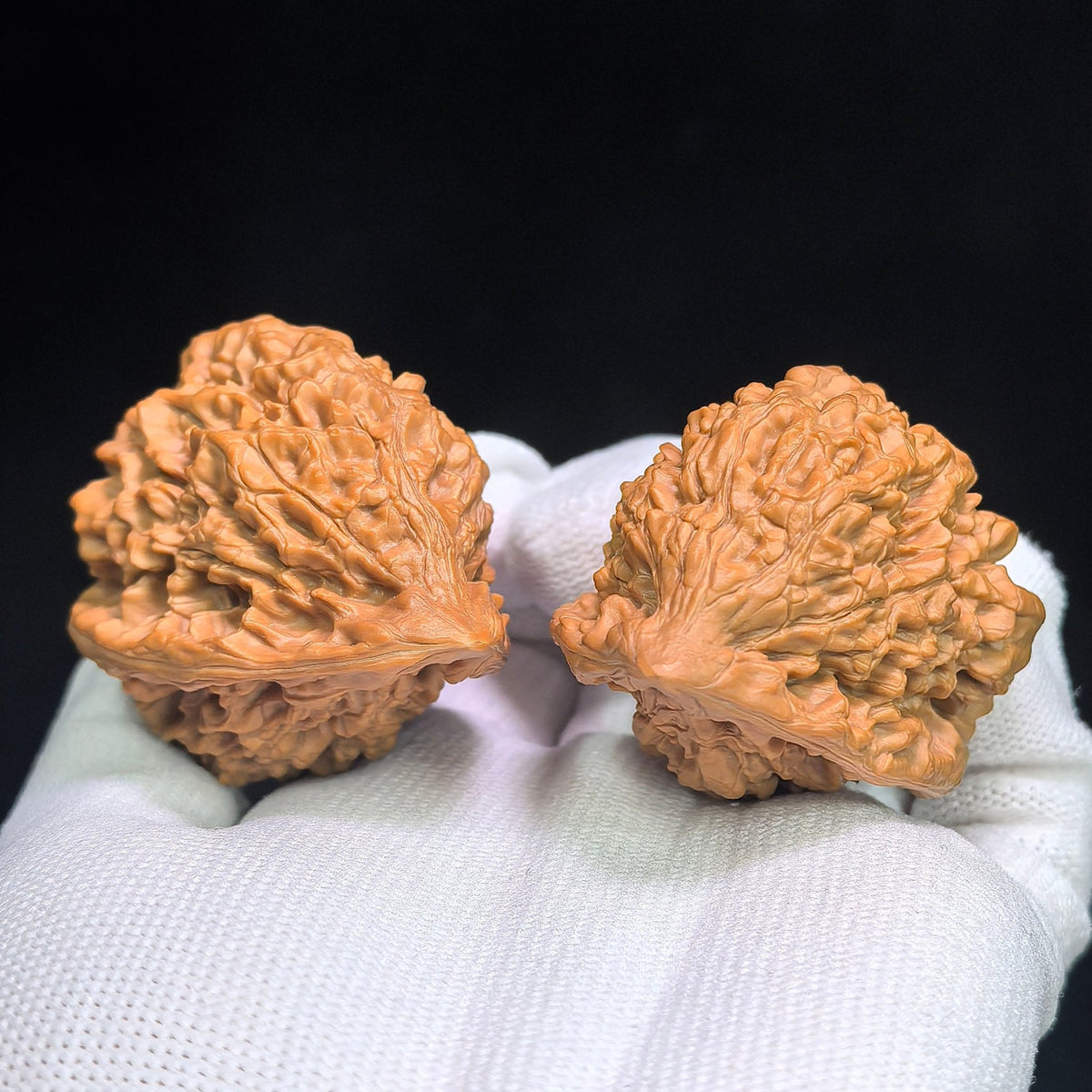 "Kylin Pattern Hedgehog" QLW-CG1A6E Collector Grade Wenwan Walnuts Pair | 37.0mm x 43.0mm | SKU: QLW-CG1A6E - ThePatinaProject