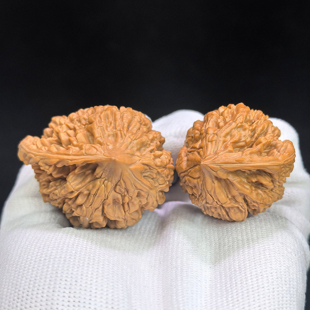 "Kylin Pattern Meteor Hammer" Qilinwen Liuxingchui QLWBJ-CG242E Wenwan Walnuts Tethered Pair | 47.0mm x 38.0mm & 37.0mm x 35.0mm | QLWBJ-CG242E - ThePatinaProject