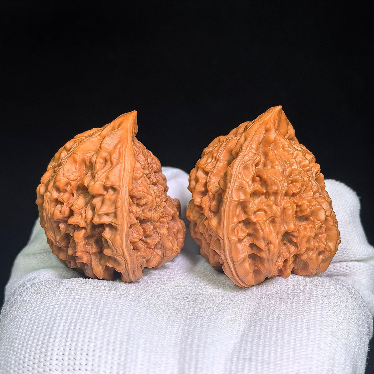 "Kylin Texture Snake Head Treasure Bowl" Qilinwen Shetou Jubaopen Wenwan Walnuts Pair | 50.0mm x 47.0mm | QLWSTJBP-CG212E - ThePatinaProject