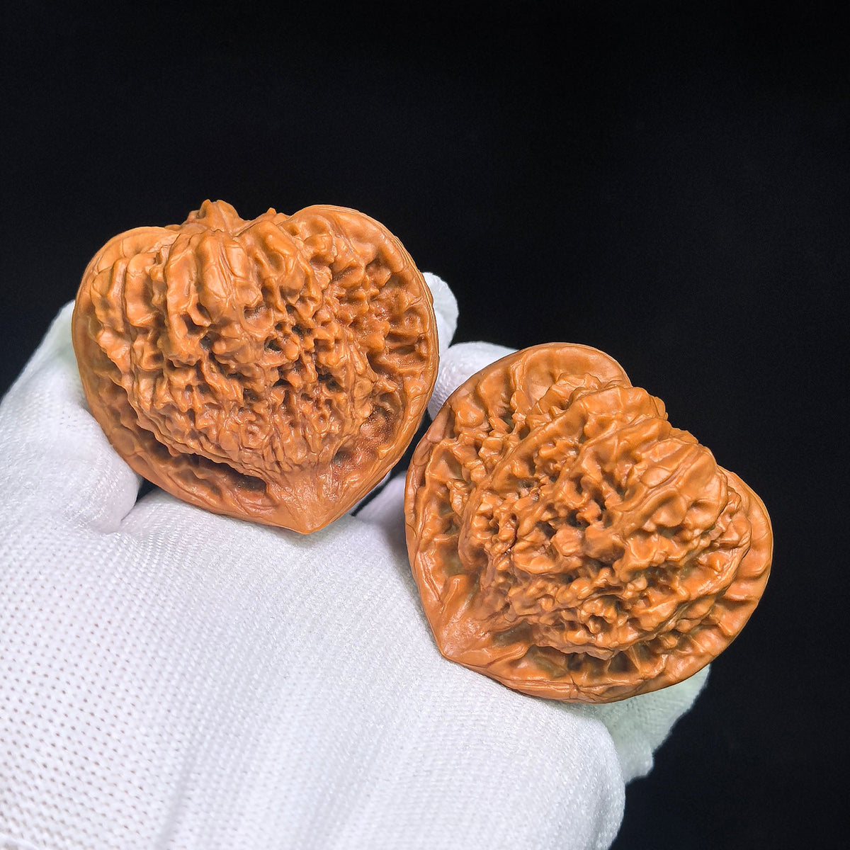 "Kylin Texture Snake Head Treasure Bowl" Qilinwen Shetou Jubaopen Wenwan Walnuts Pair | 50.0mm x 47.0mm | QLWSTJBP-CG212E - ThePatinaProject