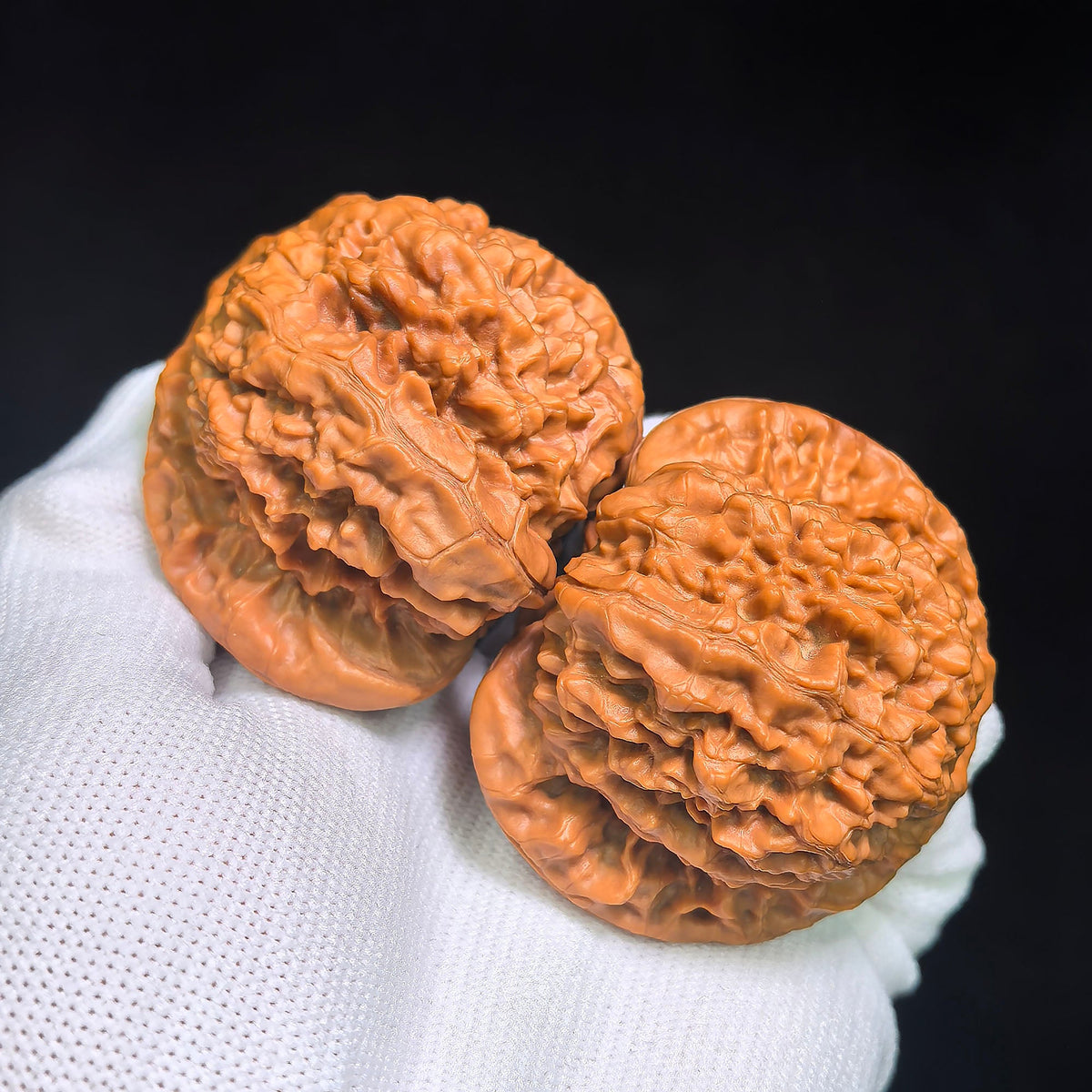 "Kylin Texture Snake Head Treasure Bowl" Qilinwen Shetou Jubaopen Wenwan Walnuts Pair | 50.0mm x 47.0mm | QLWSTJBP-CG212E - ThePatinaProject