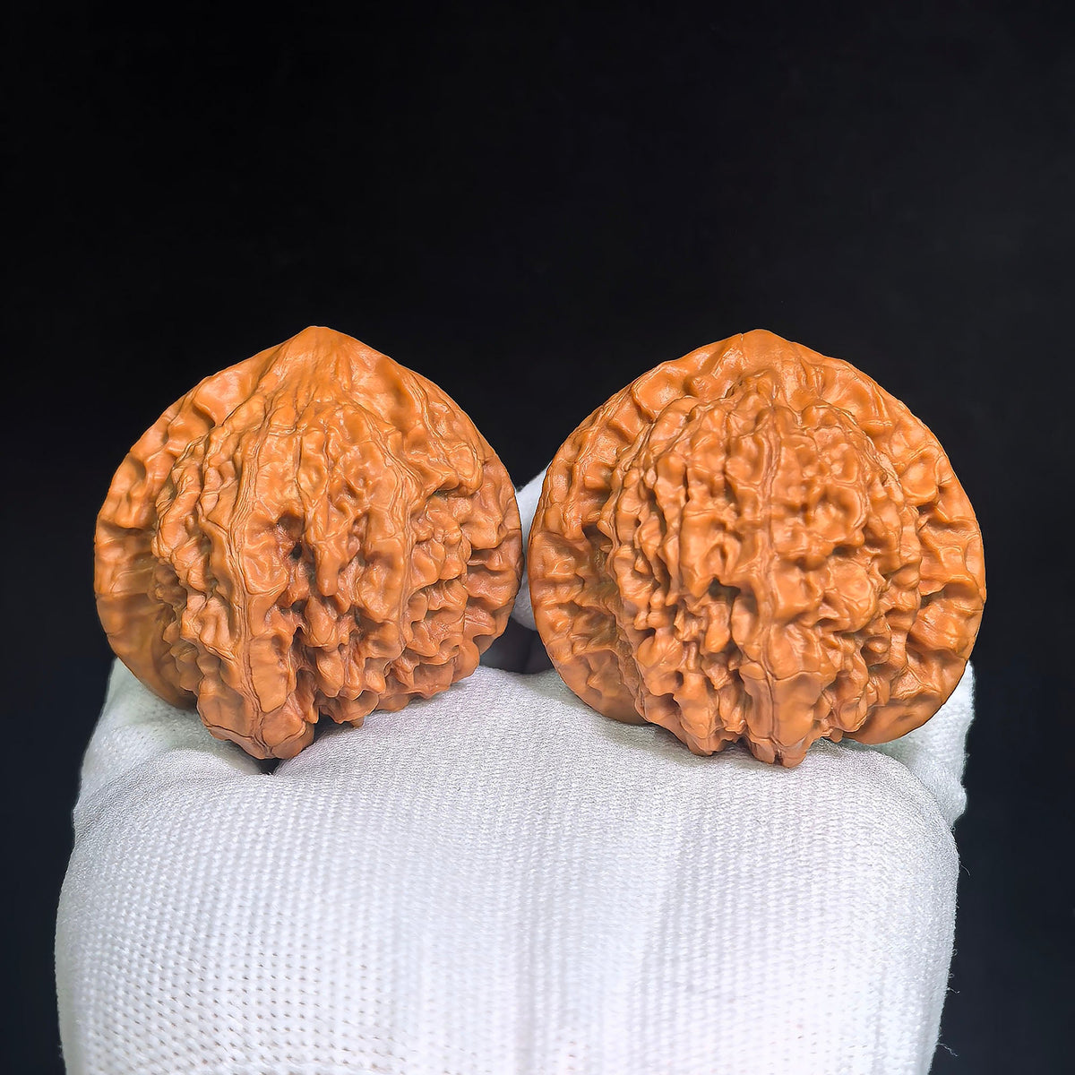"Kylin Texture Snake Head Treasure Bowl" Qilinwen Shetou Jubaopen Wenwan Walnuts Pair | 50.0mm x 47.0mm | QLWSTJBP-CG212E - ThePatinaProject