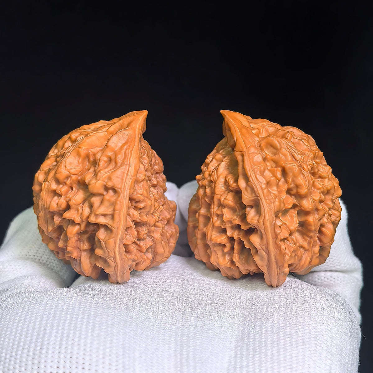 "Kylin Texture Snake Head Treasure Bowl" Qilinwen Shetou Jubaopen Wenwan Walnuts Pair | 50.0mm x 47.0mm | QLWSTJBP-CG212E - ThePatinaProject