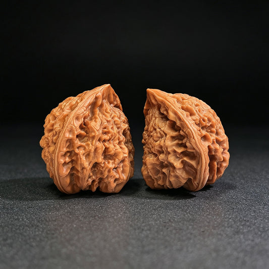"Kylin Texture Snake Head Treasure Bowl" Qilinwen Shetou Jubaopen Wenwan Walnuts Pair | 50.0mm x 47.0mm | QLWSTJBP-CG212E - ThePatinaProject