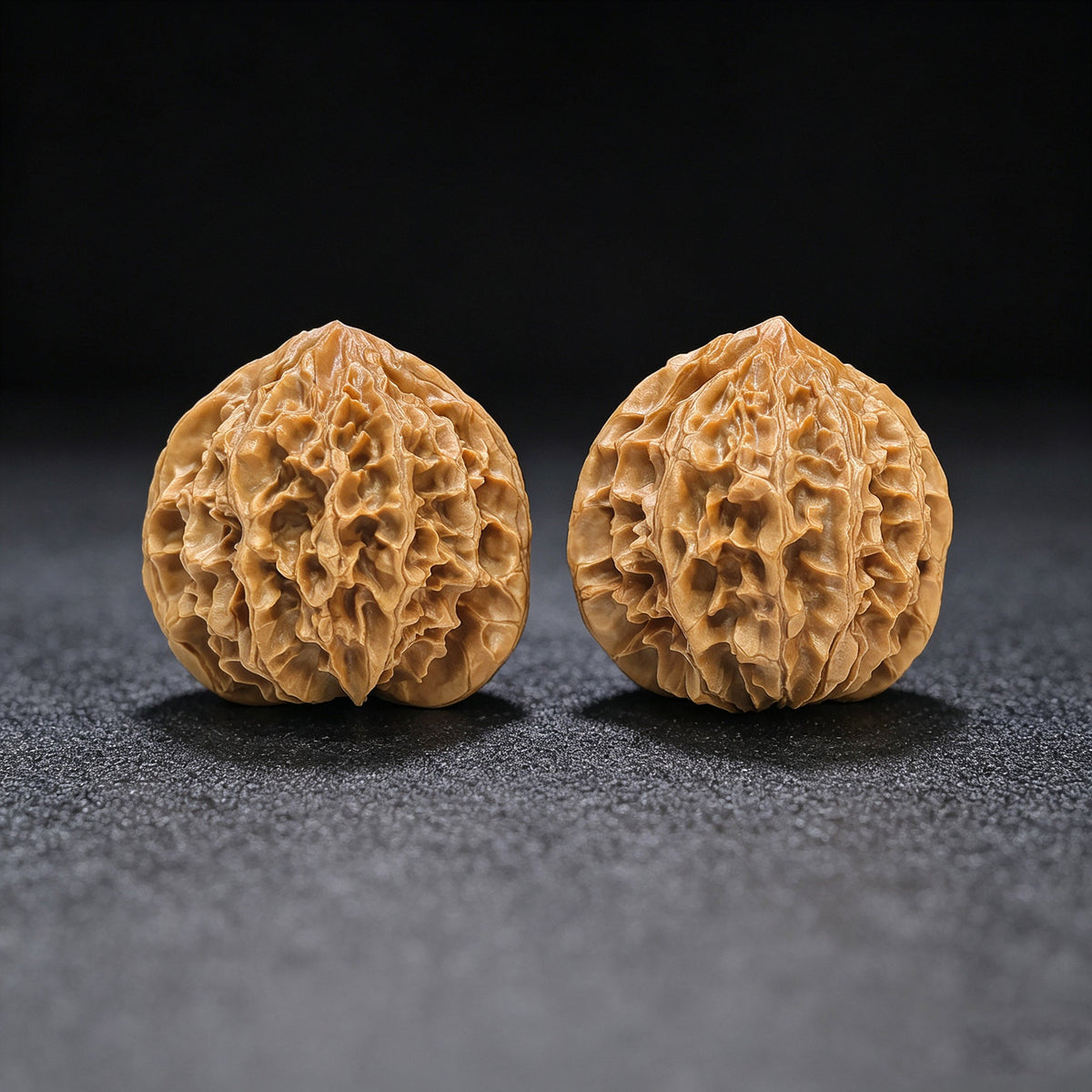 "Lantern Lionhead" Denglong Shizitou Low-Profile Wenwan Walnuts Pair | 45.0mm x 42.0mm | DL-1502C - ThePatinaProject