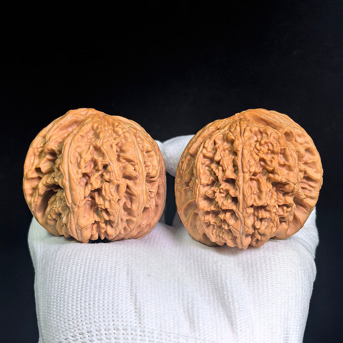 Large Dacujin Tiancanjiao Wenwan Walnuts Pair | Bold Coarse Ridge Texture | 51.0mm × 50.0mm | DCJTCJ-CWC6E - ThePatinaProject