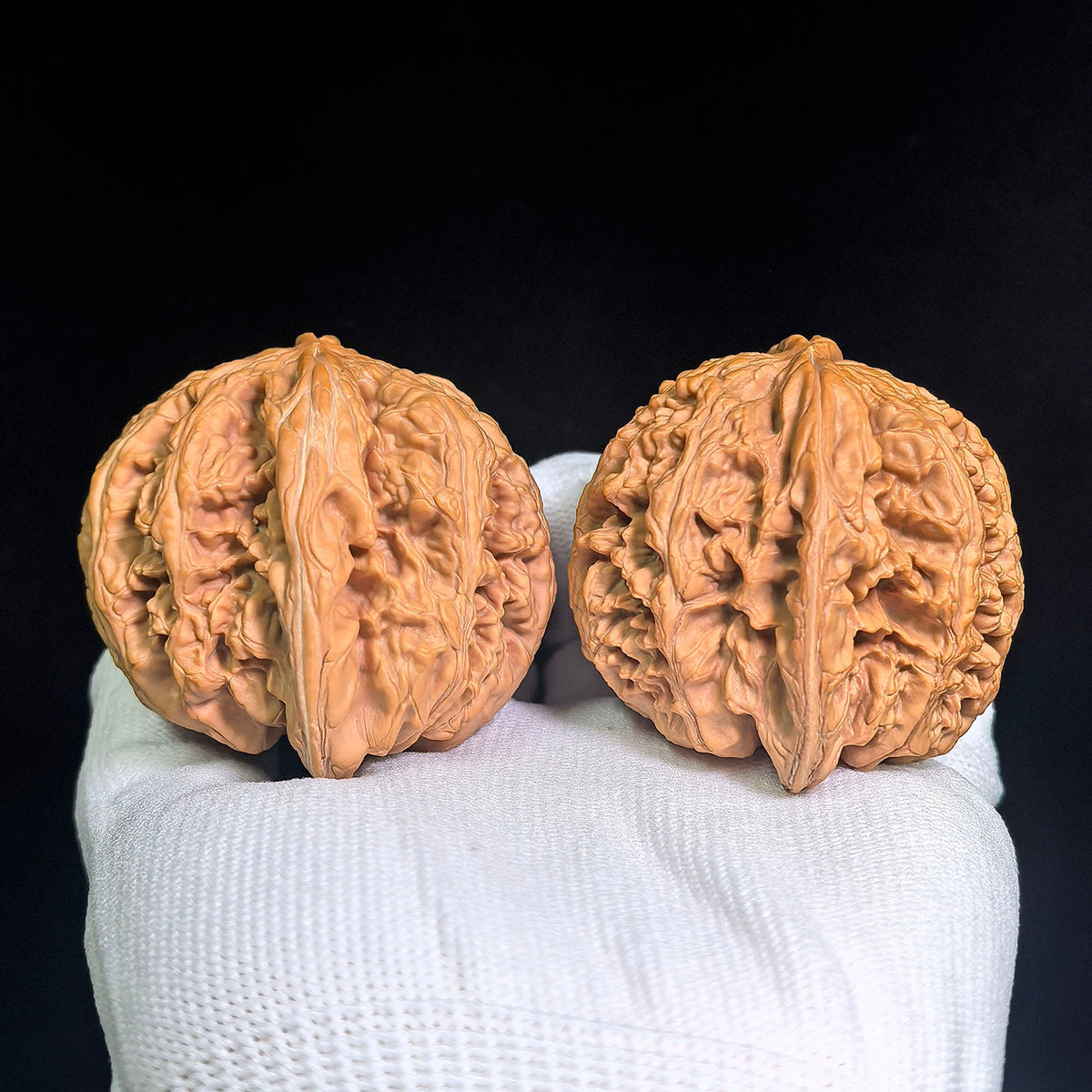 Large Dacujin Tiancanjiao Wenwan Walnuts Pair | Bold Coarse Ridge Texture | 51.0mm × 50.0mm | DCJTCJ-CWC6E - ThePatinaProject