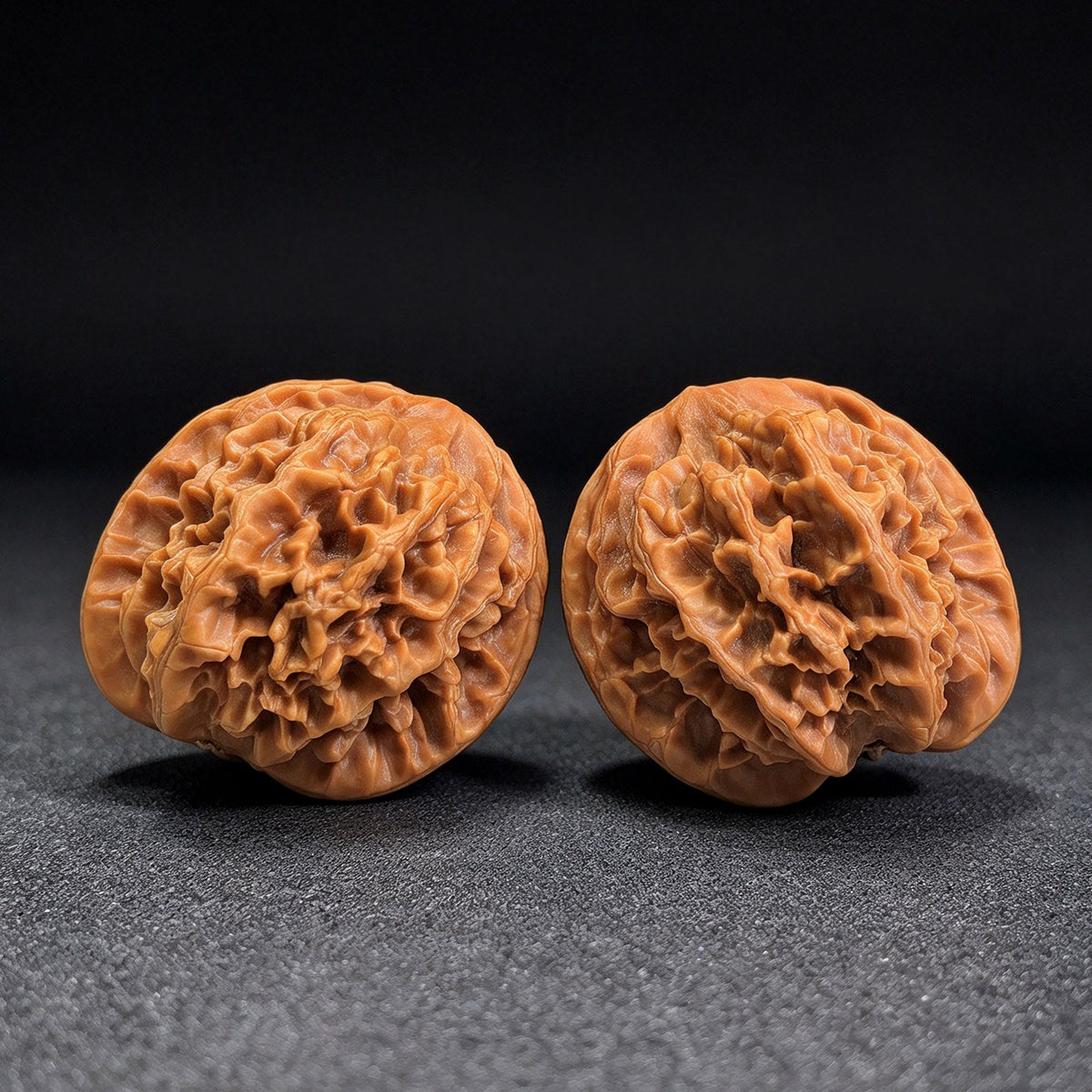 Large Dadiwang Tiancanjiao Wenwan Walnuts Pair | Natural Irregular Form | 50.0mm × 49.0mm | DWTCJ-CWC7E - ThePatinaProject