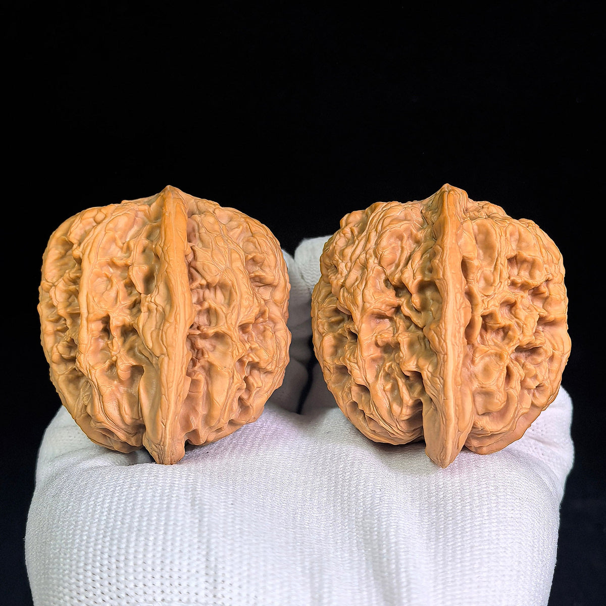 Large Huabei Jiangjunbang Tiancanjiao Wenwan Walnuts Pair | Broad Shoulder Form | 48.0mm × 46.0mm | HBJJB-CWC3E - ThePatinaProject