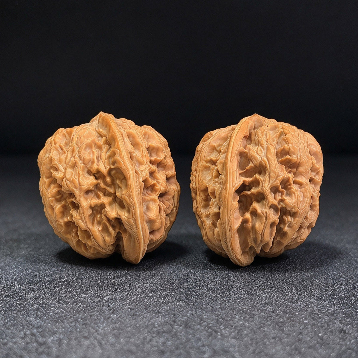Large Huabei Jiangjunbang Tiancanjiao Wenwan Walnuts Pair | Broad Shoulder Form | 48.0mm × 46.0mm | HBJJB-CWC3E - ThePatinaProject