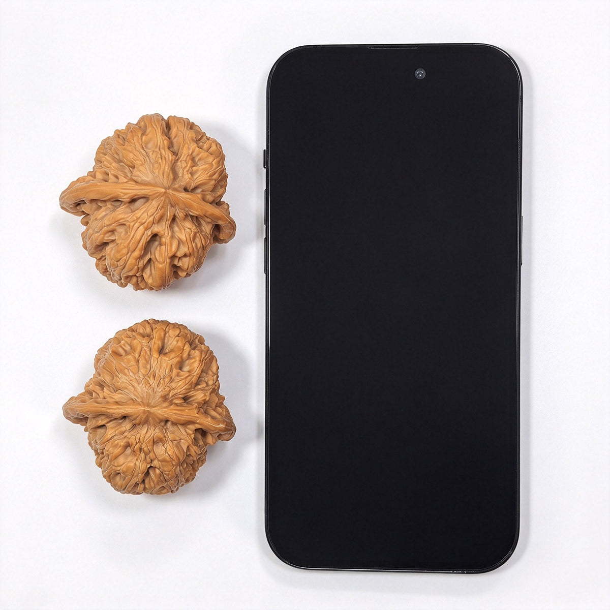 Large Huabei Jiangjunbang Tiancanjiao Wenwan Walnuts Pair | Broad Shoulder Form | 48.0mm × 46.0mm | HBJJB-CWC3E - ThePatinaProject