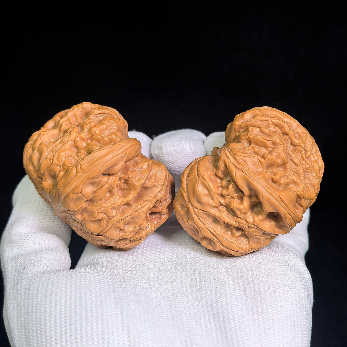 Large Ludagun Gongqiao Wenwan Walnuts Pair | Natural Bridge-Like Form | 43.0mm × 50.0mm | LDG-CWC5E - ThePatinaProject